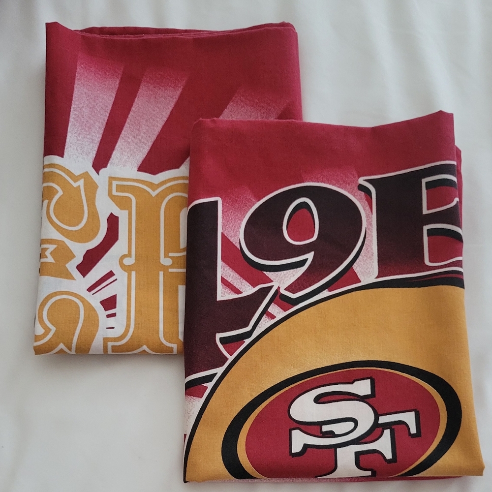 Pair Of Vintage 49ers Pillow Cases